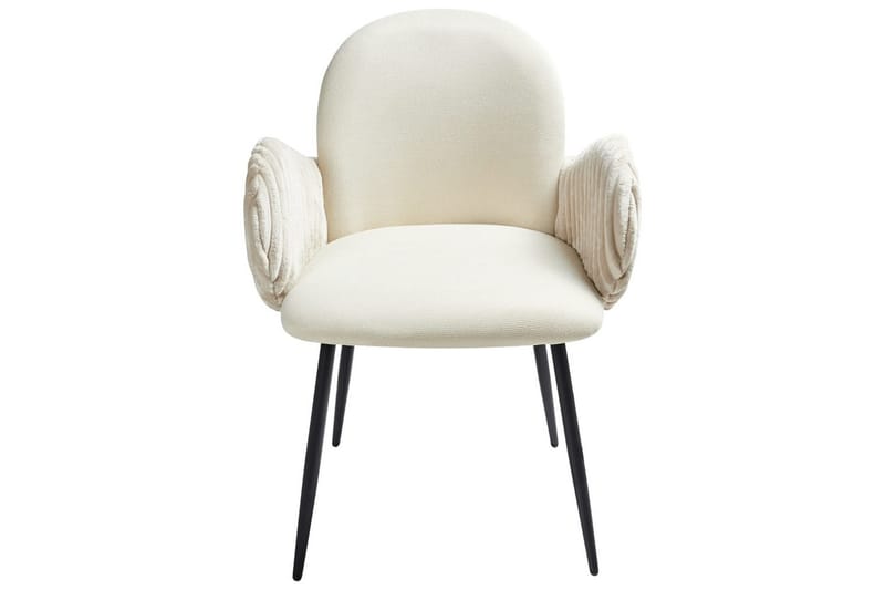 Set med 2 matstolar Amity - Ljusbeige, svart - Möbler - Vardagsrum - Stolar & sittmöbler - Karmstolar