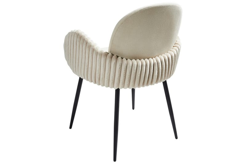 Set med 2 matstolar Amity - Ljusbeige, svart - Möbler - Vardagsrum - Stolar & sittmöbler - Karmstolar