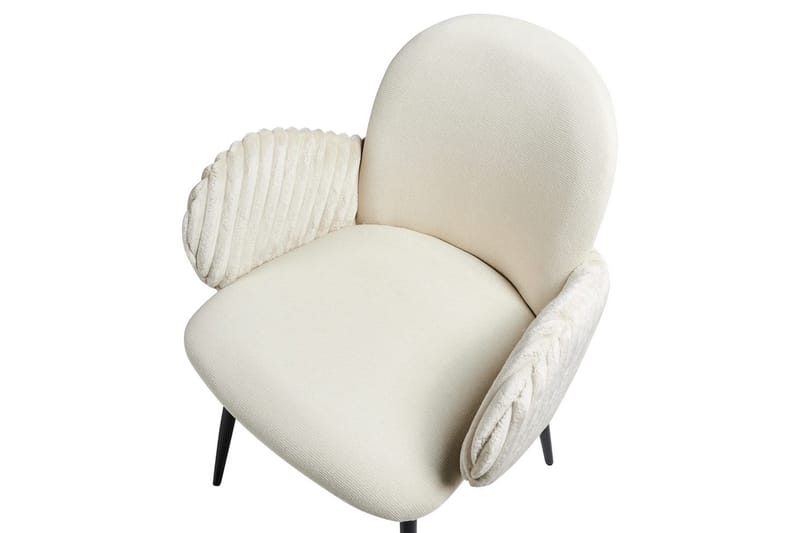 Set med 2 matstolar Amity - Ljusbeige, svart - Möbler - Vardagsrum - Stolar & sittmöbler - Karmstolar