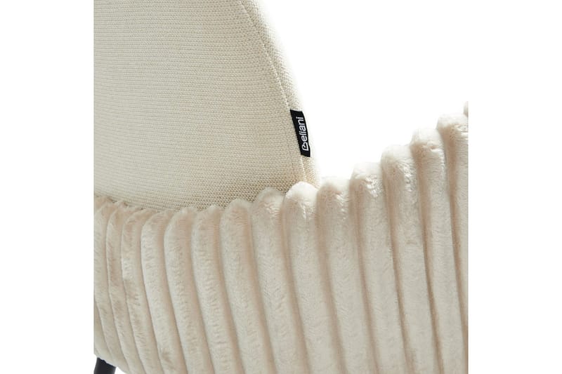 Set med 2 matstolar Amity - Ljusbeige, svart - Möbler - Vardagsrum - Stolar & sittmöbler - Karmstolar