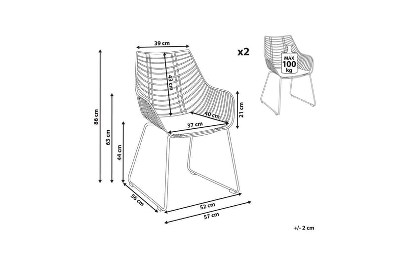 Set med 2 matstolar Annapolis - Möbler - Vardagsrum - Stolar & sittmöbler - Karmstolar