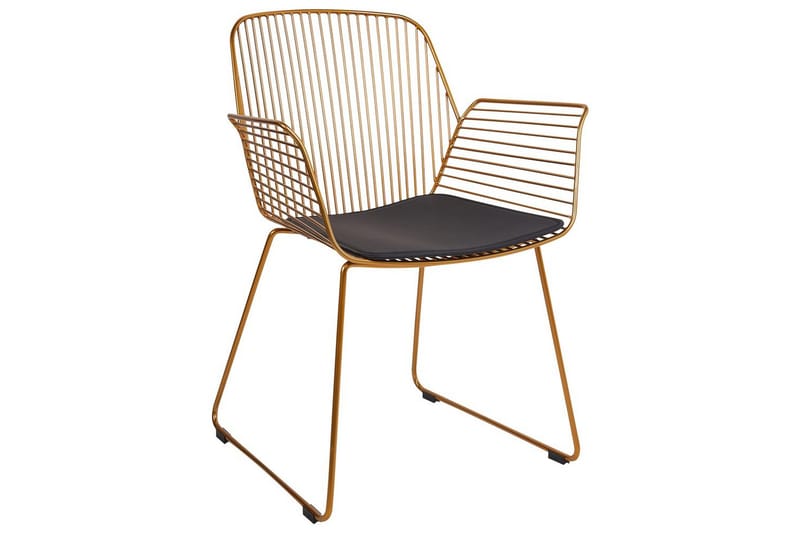 Set med 2 matstolar Appleton - Guld, svart - Möbler - Vardagsrum - Stolar & sittmöbler - Karmstolar