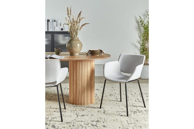 Set med 2 matstolar Axtel - Grå, svart - Möbler - Vardagsrum - Stolar & sittmöbler - Karmstolar