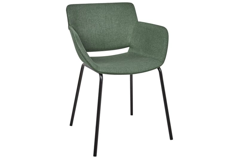 Set med 2 matstolar Axtel - Grön, Svart - Möbler - Vardagsrum - Stolar & sittmöbler - Karmstolar