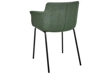 Set med 2 matstolar Belfield - Grön, Svart - Möbler - Vardagsrum - Stolar & sittmöbler - Karmstolar