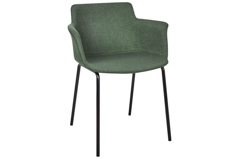 Set med 2 matstolar Belfield - Grön, Svart - Möbler - Vardagsrum - Stolar & sittmöbler - Karmstolar