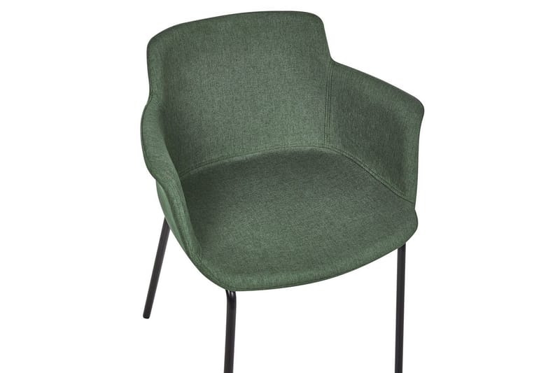 Set med 2 matstolar Belfield - Grön, Svart - Möbler - Vardagsrum - Stolar & sittmöbler - Karmstolar
