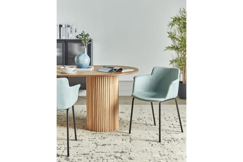 Set med 2 matstolar Belfield - Mintgrön, Svart - Möbler - Vardagsrum - Stolar & sittmöbler - Karmstolar