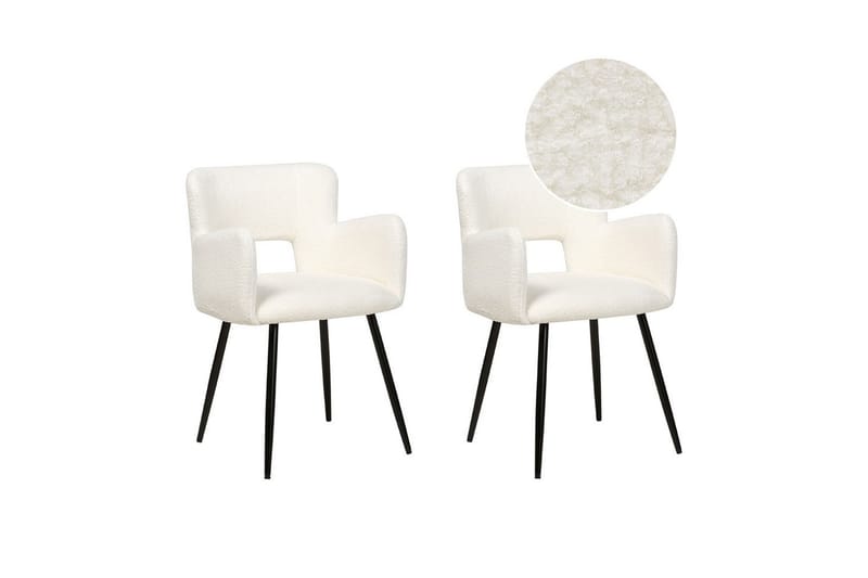 Set med 2 matstolar Bouclé Sanilac