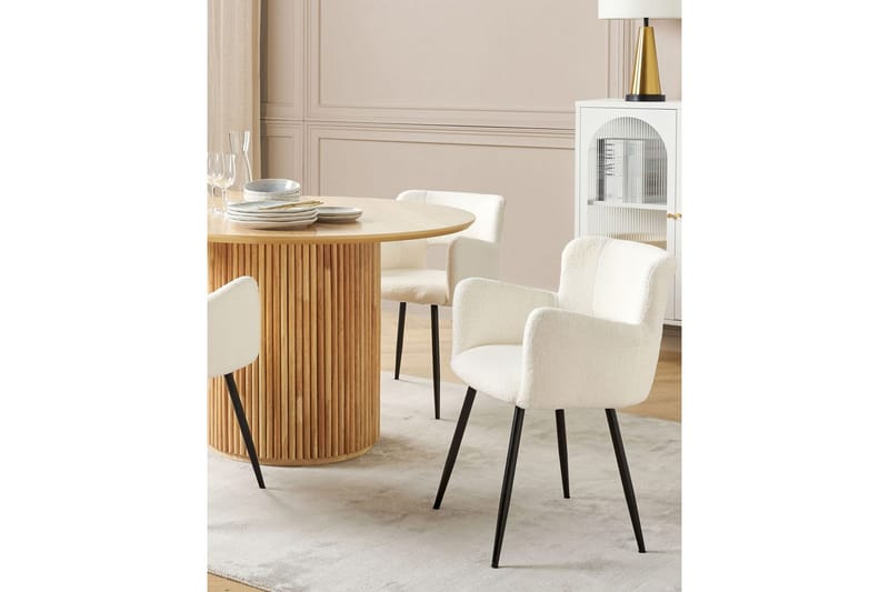 Set med 2 matstolar Bouclé Sanilac - Möbler - Vardagsrum - Stolar & sittmöbler - Karmstolar