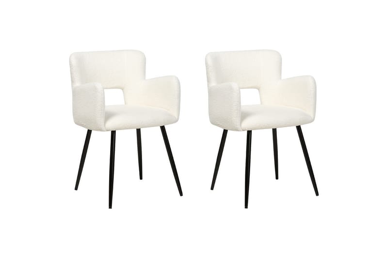 Set med 2 matstolar Bouclé Sanilac - Möbler - Vardagsrum - Stolar & sittmöbler - Karmstolar