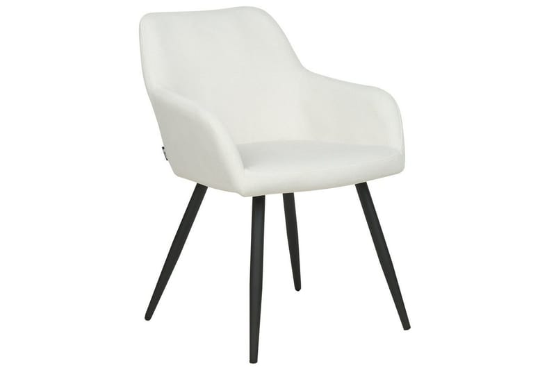 Set med 2 matstolar Casmalia - Vit, Svart - Möbler - Vardagsrum - Stolar & sittmöbler - Karmstolar
