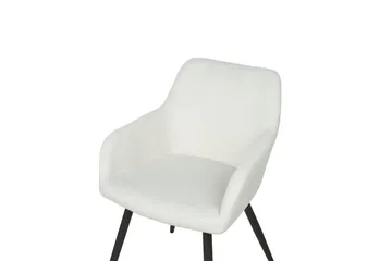 Set med 2 matstolar Casmalia - Vit, Svart - Möbler - Vardagsrum - Stolar & sittmöbler - Karmstolar