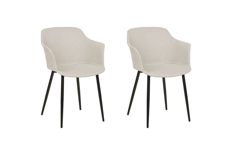 Set med 2 matstolar Elim - Beige, svart - Möbler - Vardagsrum - Stolar & sittmöbler - Karmstolar