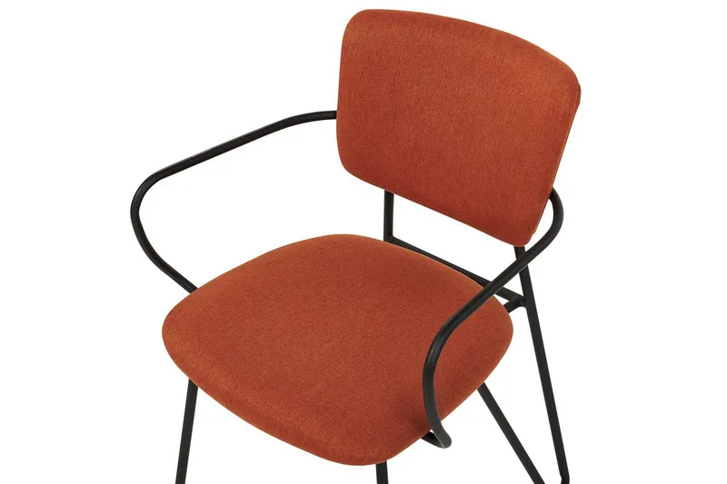 Set med 2 matstolar Elko - Orange, svart - Möbler - Vardagsrum - Stolar & sittmöbler - Karmstolar