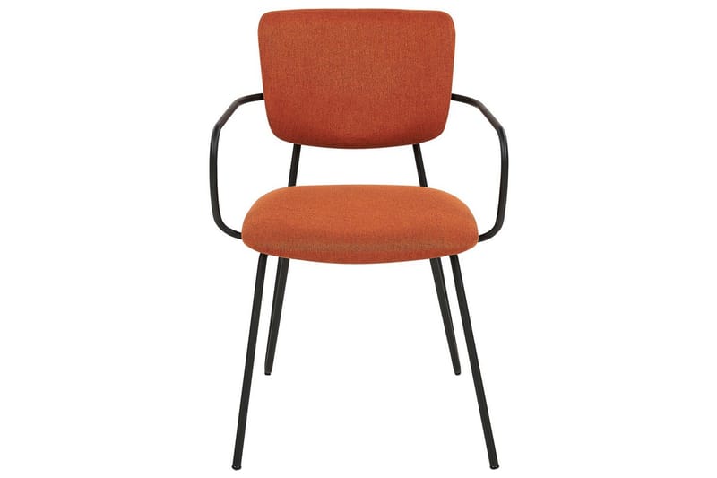 Set med 2 matstolar Elko - Orange, svart - Möbler - Vardagsrum - Stolar & sittmöbler - Karmstolar