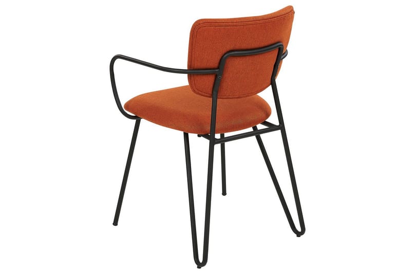 Set med 2 matstolar Elko - Orange, svart - Möbler - Vardagsrum - Stolar & sittmöbler - Karmstolar