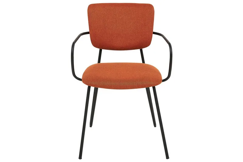 Set med 2 matstolar Elko - Orange, svart - Möbler - Vardagsrum - Stolar & sittmöbler - Karmstolar