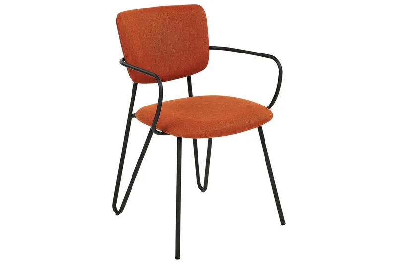Set med 2 matstolar Elko - Orange, svart - Möbler - Vardagsrum - Stolar & sittmöbler - Karmstolar