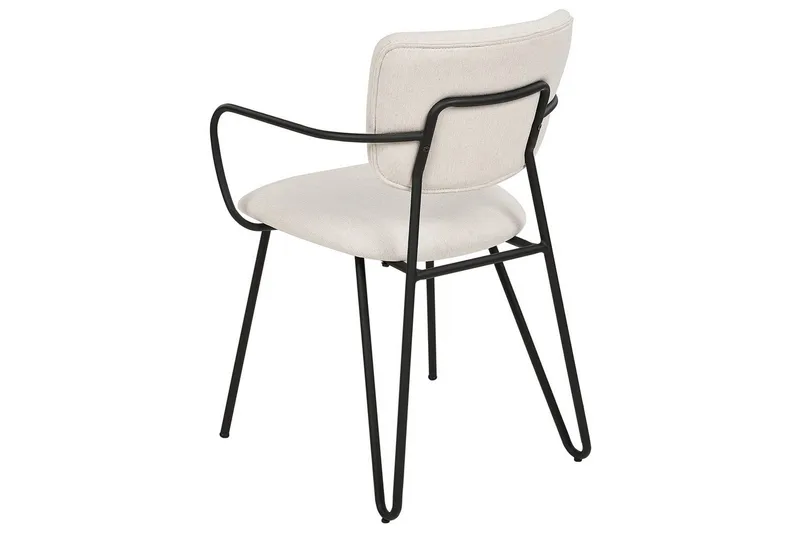 Set med 2 matstolar Elko - Vit, Svart - Möbler - Vardagsrum - Stolar & sittmöbler - Karmstolar