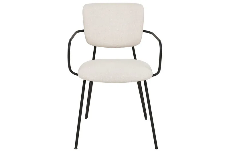 Set med 2 matstolar Elko - Vit, Svart - Möbler - Vardagsrum - Stolar & sittmöbler - Karmstolar
