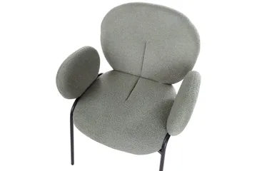 Set med 2 matstolar Ely - Grön, Svart - Möbler - Vardagsrum - Stolar & sittmöbler - Karmstolar
