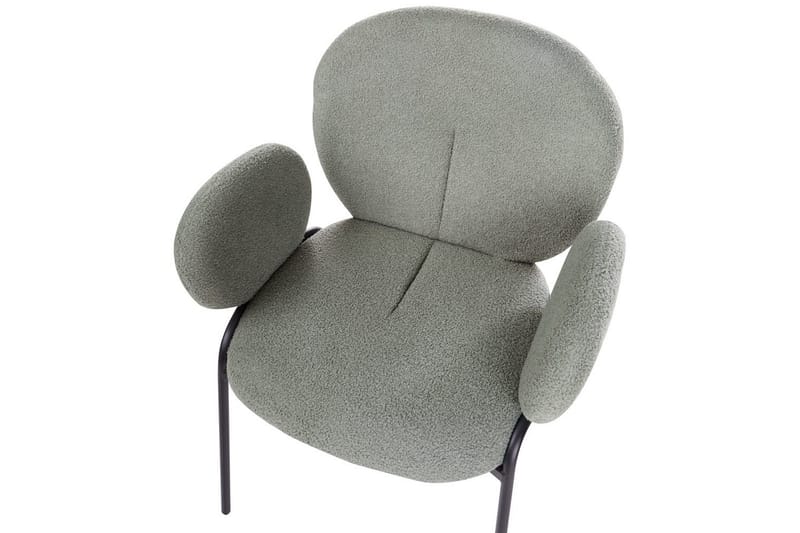 Set med 2 matstolar Ely - Grön, Svart - Möbler - Vardagsrum - Stolar & sittmöbler - Karmstolar