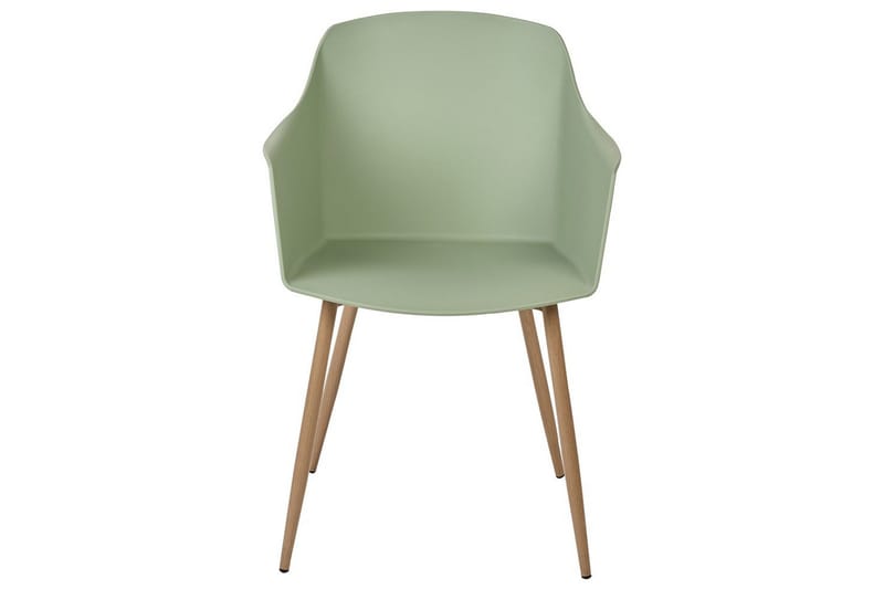 Set med 2 matstolar Fonda ll - Grönt, ljust trä - Möbler - Vardagsrum - Stolar & sittmöbler - Karmstolar