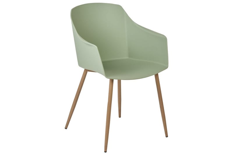 Set med 2 matstolar Fonda ll - Grönt, ljust trä - Möbler - Vardagsrum - Stolar & sittmöbler - Karmstolar