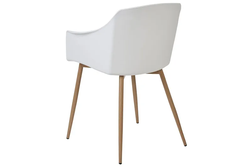 Set med 2 matstolar Fonda ll - Vit, ljust trä - Möbler - Vardagsrum - Stolar & sittmöbler - Karmstolar