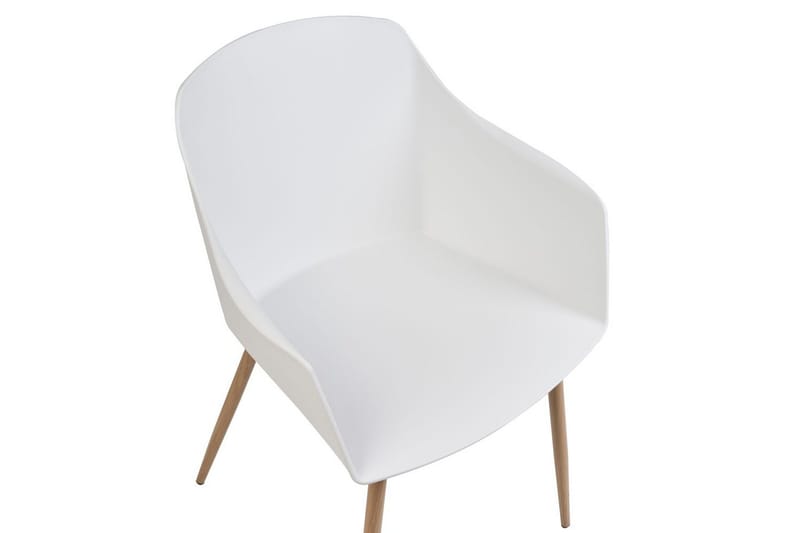 Set med 2 matstolar Fonda ll - Vit, ljust trä - Möbler - Vardagsrum - Stolar & sittmöbler - Karmstolar