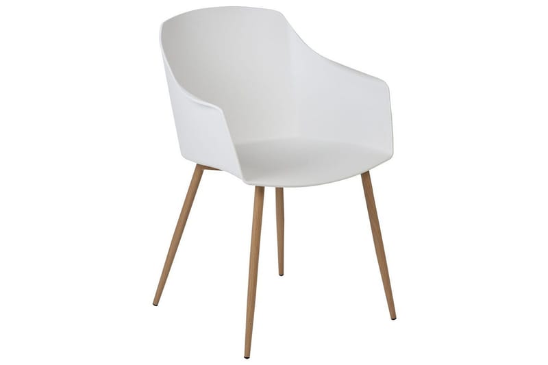 Set med 2 matstolar Fonda ll - Vit, ljust trä - Möbler - Vardagsrum - Stolar & sittmöbler - Karmstolar