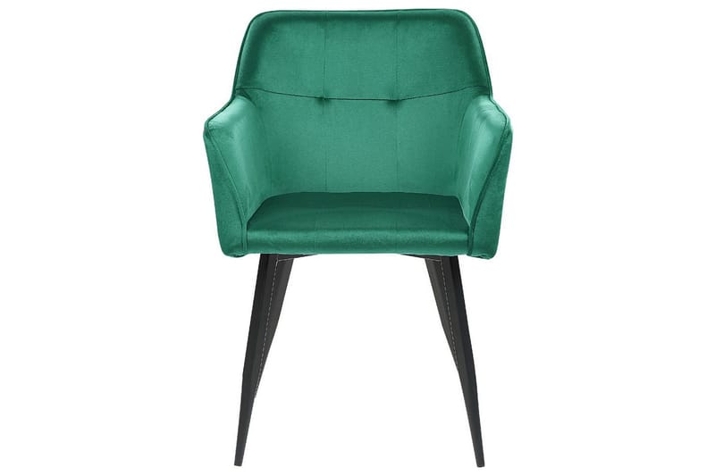 Set med 2 matstolar Jasmin - Grön, Svart - Möbler - Vardagsrum - Stolar & sittmöbler - Karmstolar