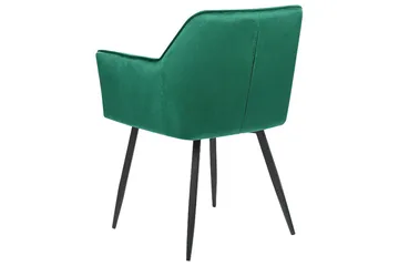 Set med 2 matstolar Jasmin - Grön, Svart - Möbler - Vardagsrum - Stolar & sittmöbler - Karmstolar
