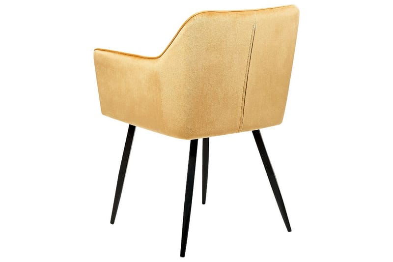 Set med 2 matstolar Jasmin - Gul, Svart - Möbler - Vardagsrum - Stolar & sittmöbler - Karmstolar