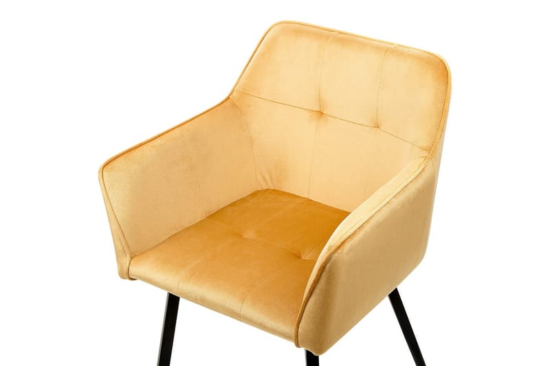 Set med 2 matstolar Jasmin - Gul, Svart - Möbler - Vardagsrum - Stolar & sittmöbler - Karmstolar