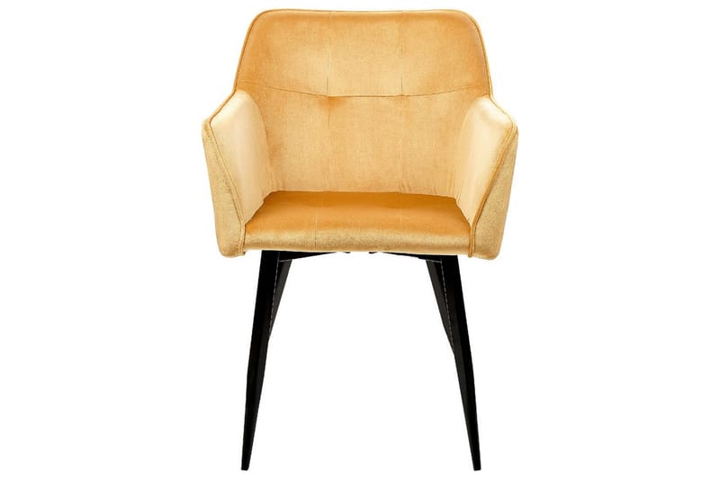 Set med 2 matstolar Jasmin - Gul, Svart - Möbler - Vardagsrum - Stolar & sittmöbler - Karmstolar