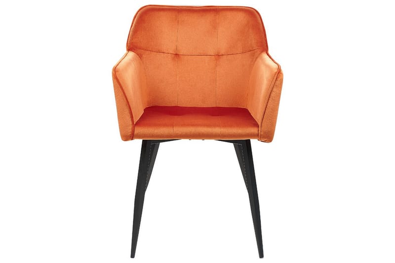 Set med 2 matstolar Jasmin - Orange, svart - Möbler - Vardagsrum - Stolar & sittmöbler - Karmstolar