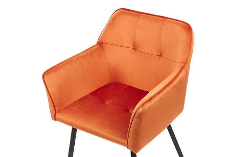 Set med 2 matstolar Jasmin - Orange, svart - Möbler - Vardagsrum - Stolar & sittmöbler - Karmstolar