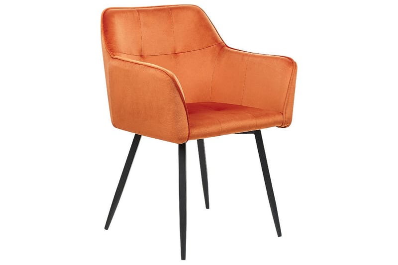 Set med 2 matstolar Jasmin - Orange, svart - Möbler - Vardagsrum - Stolar & sittmöbler - Karmstolar