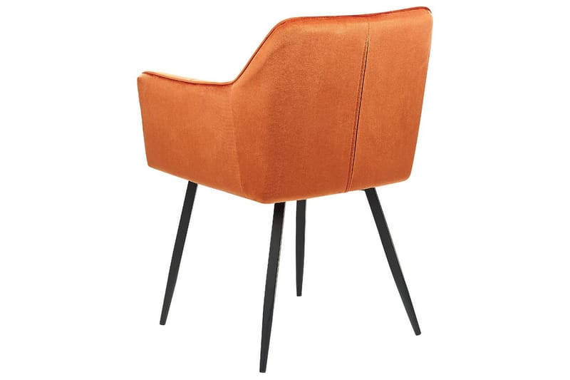 Set med 2 matstolar Jasmin - Orange, svart - Möbler - Vardagsrum - Stolar & sittmöbler - Karmstolar