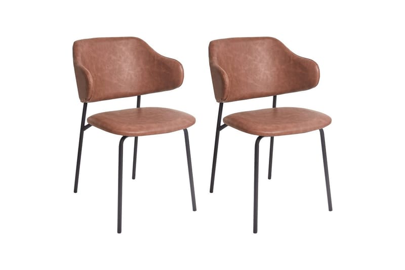 Set med 2 matstolar Kenai - Brun, Svart - Möbler - Vardagsrum - Stolar & sittmöbler - Karmstolar