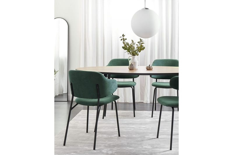 Set med 2 matstolar Kenai - Grön, Svart - Möbler - Vardagsrum - Stolar & sittmöbler - Karmstolar
