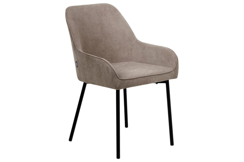 Set med 2 matstolar Loverna - Beige, svart/Manchestertyg - Möbler - Vardagsrum - Stolar & sittmöbler - Karmstolar