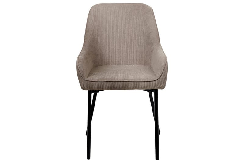 Set med 2 matstolar Loverna - Beige, svart/Manchestertyg - Möbler - Vardagsrum - Stolar & sittmöbler - Karmstolar
