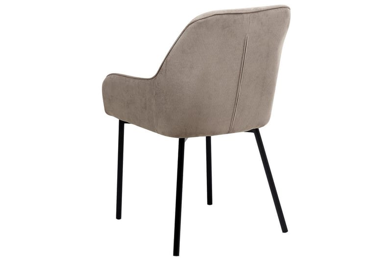 Set med 2 matstolar Loverna - Beige, svart/Manchestertyg - Möbler - Vardagsrum - Stolar & sittmöbler - Karmstolar