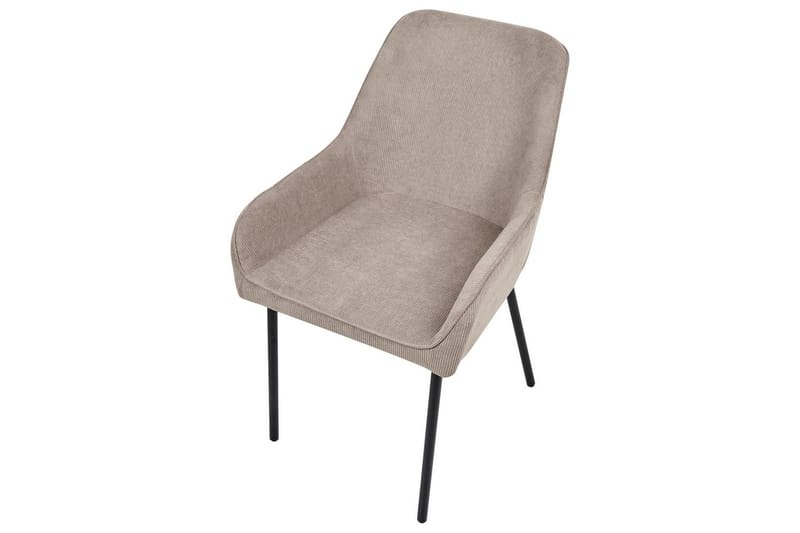 Set med 2 matstolar Loverna - Beige, svart/Manchestertyg - Möbler - Vardagsrum - Stolar & sittmöbler - Karmstolar