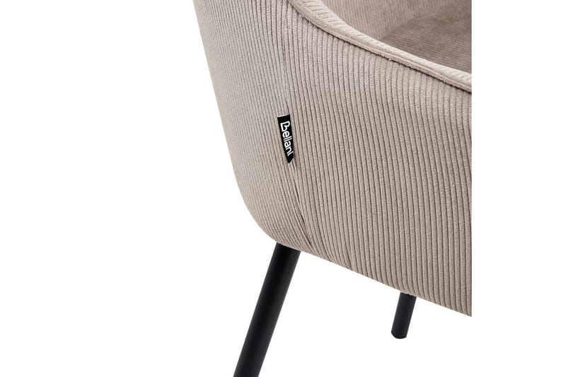 Set med 2 matstolar Loverna - Beige, svart/Manchestertyg - Möbler - Vardagsrum - Stolar & sittmöbler - Karmstolar