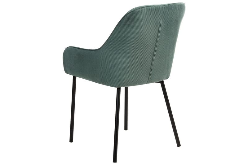 Set med 2 matstolar Loverna - Grön, Svart/Manchestertyg - Möbler - Vardagsrum - Stolar & sittmöbler - Karmstolar