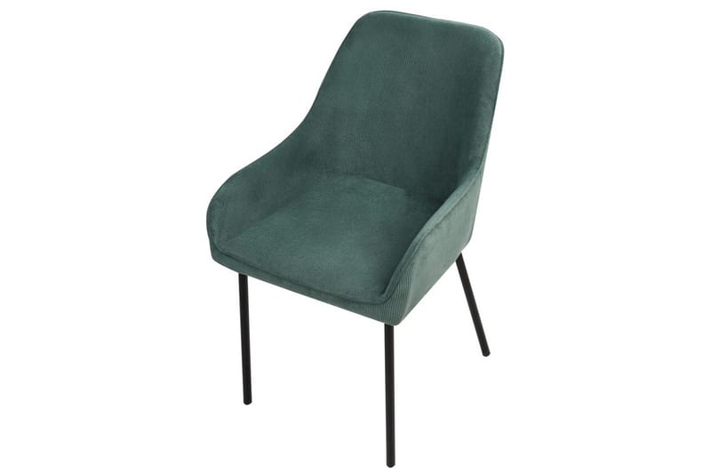 Set med 2 matstolar Loverna - Grön, Svart/Manchestertyg - Möbler - Vardagsrum - Stolar & sittmöbler - Karmstolar